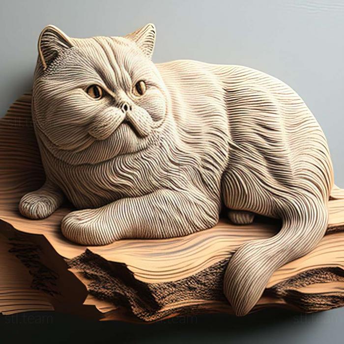 3D model British Shorthair cat (STL)